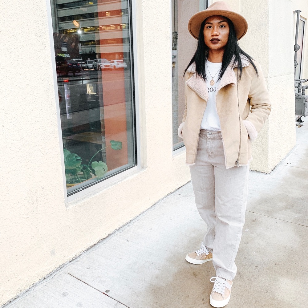 Beige Motto Jacket